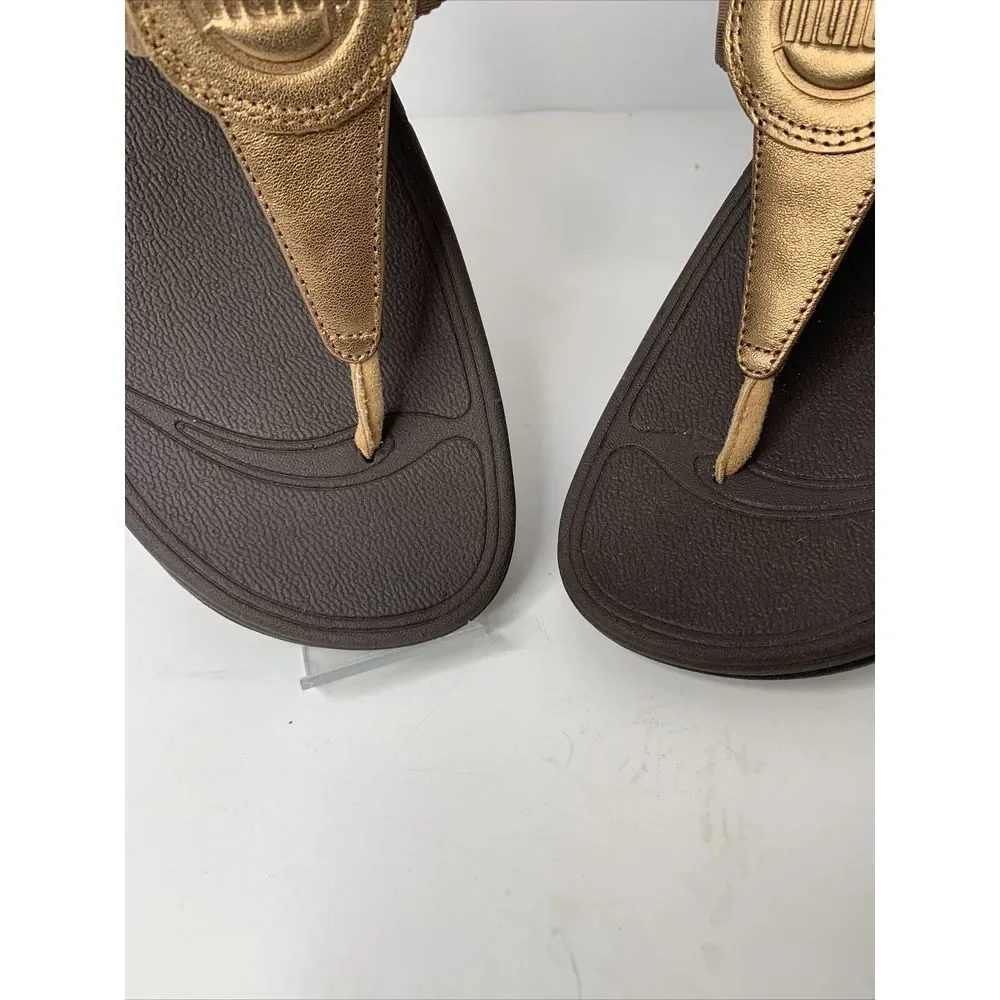 FITFLOP WALKSTAR NEW BRONZE thong style sandal‎ womens sz 10
